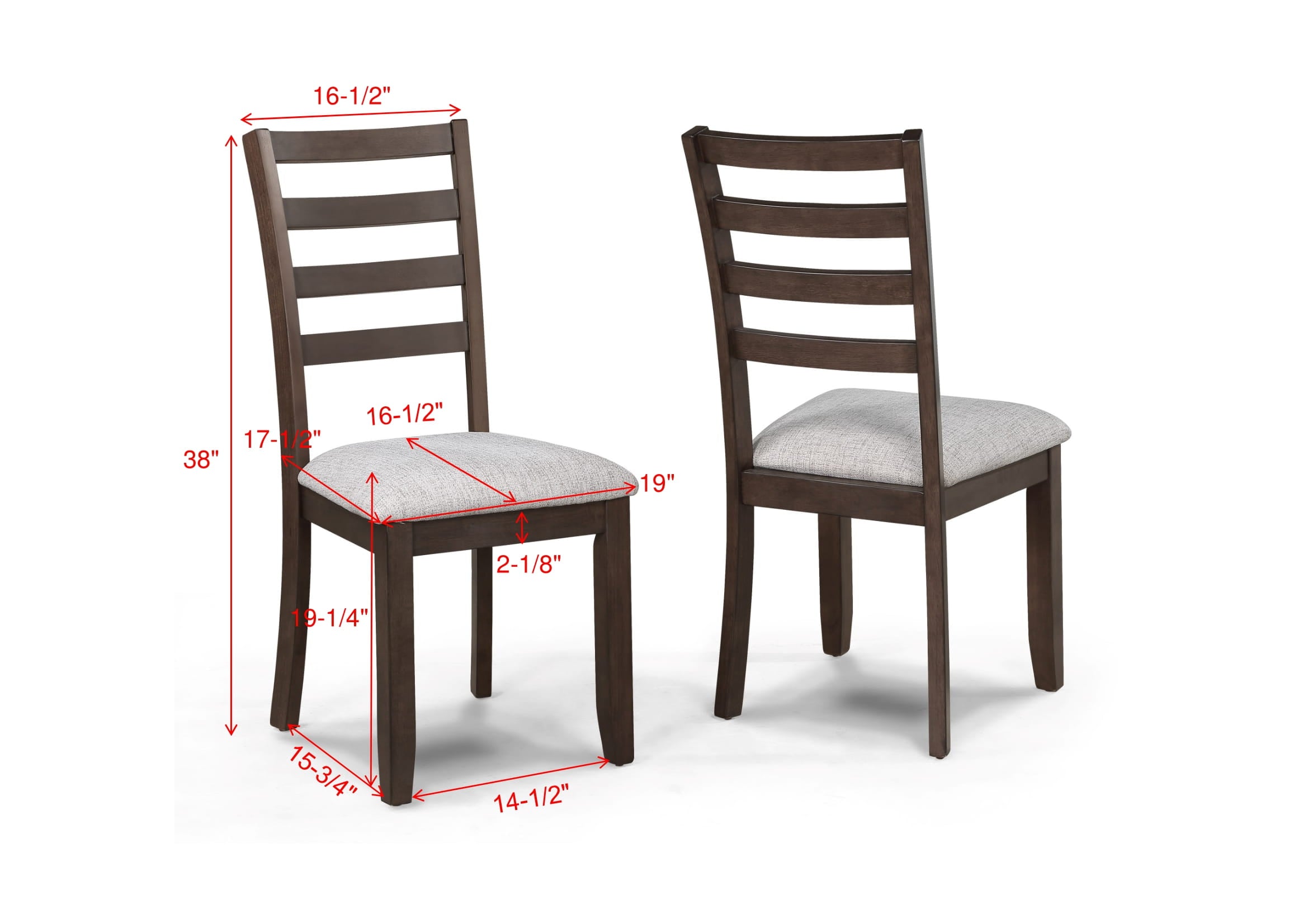 Wagner Brown Dining Chair, Set of 2 from Crown Mark - Luna Furniture