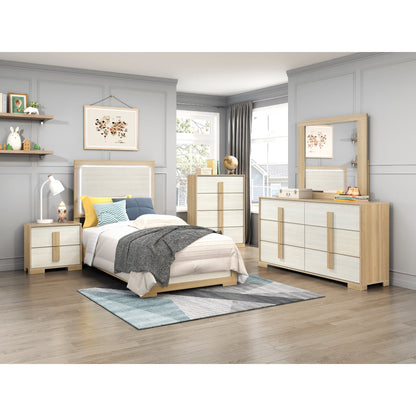 Sterling Natural/White LED Youth Bedroom Set from Homelegance - Luna Furniture