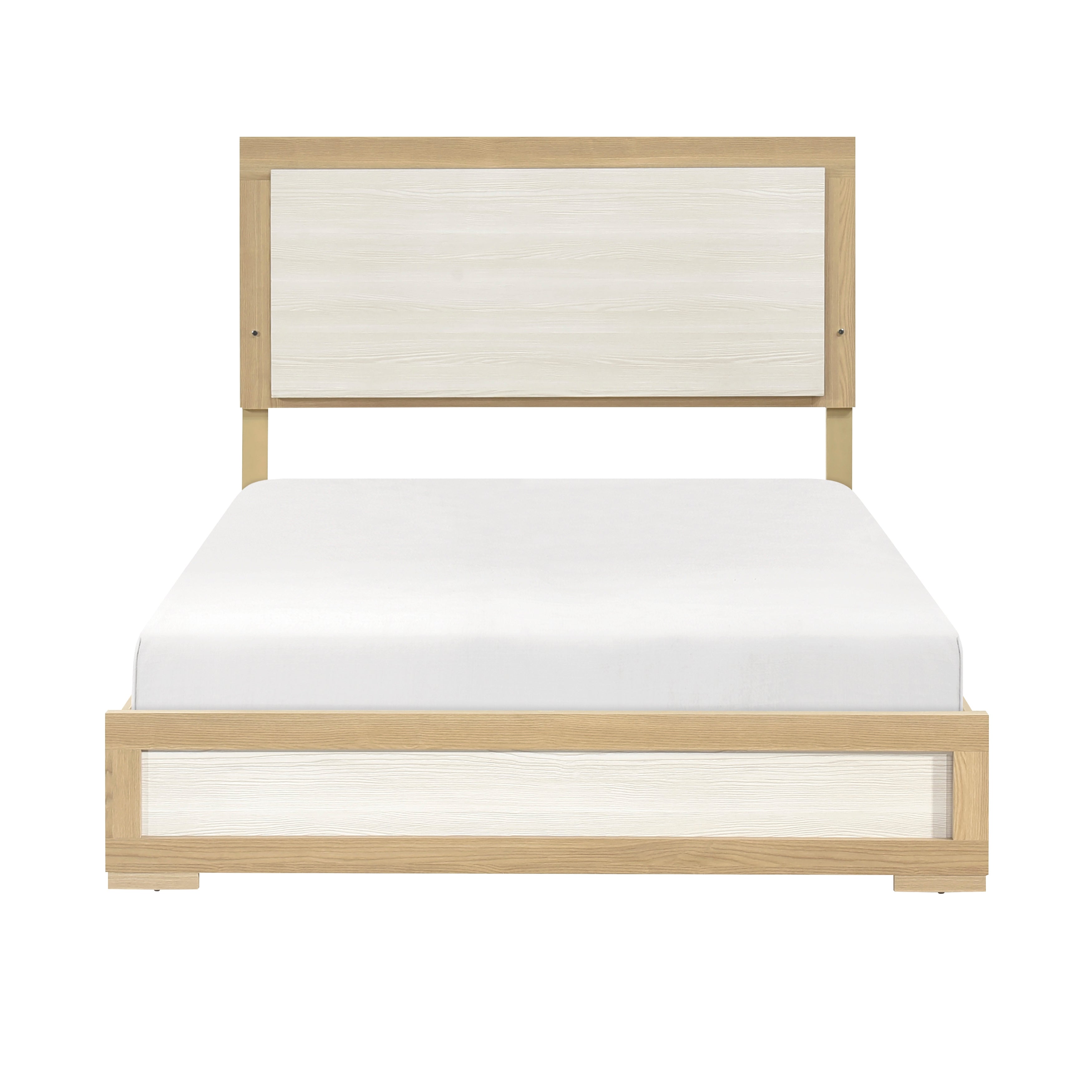 Sterling Natural/White LED King Bed from Homelegance - Luna Furniture