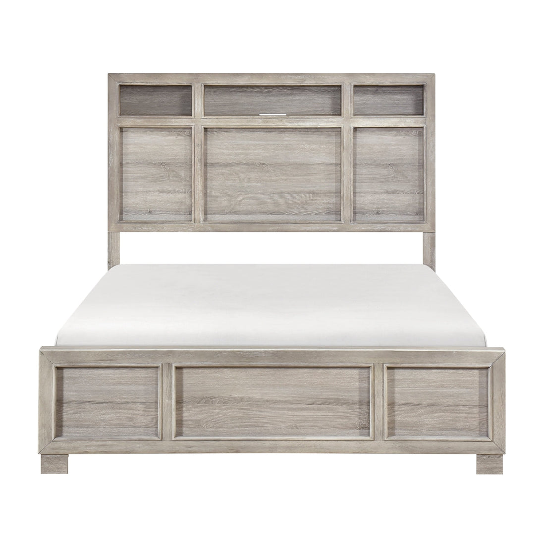 Everett Gray Queen Panel Bed from Homelegance - Luna Furniture
