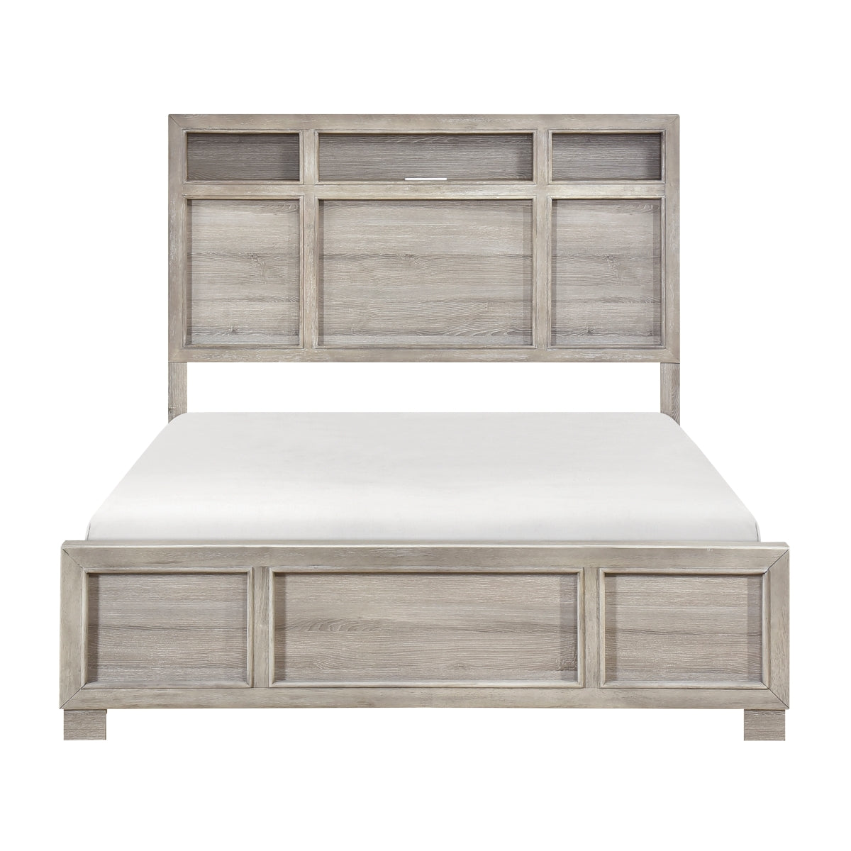 Everett Gray Queen Panel Bed from Homelegance - Luna Furniture