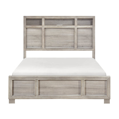 Everett Gray Queen Panel Bed from Homelegance - Luna Furniture