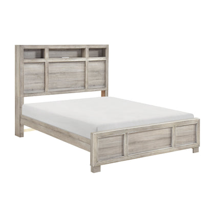 Everett Gray King Panel Bed from Homelegance - Luna Furniture