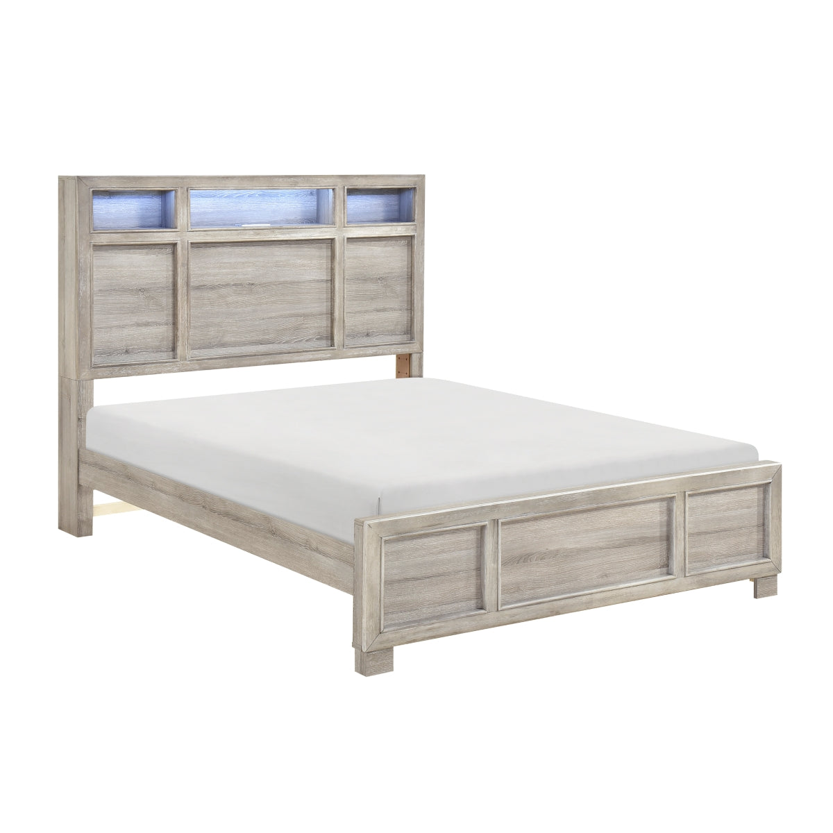 Everett Gray Queen Panel Bed from Homelegance - Luna Furniture