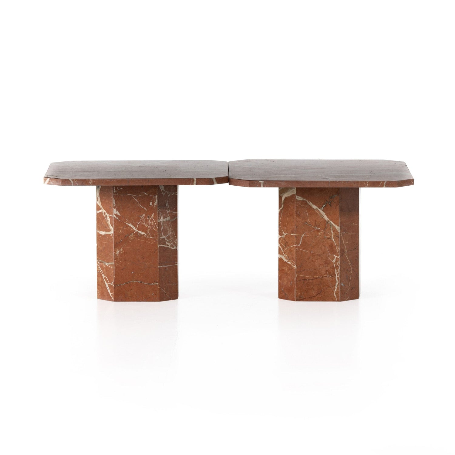 Edina Coffee Table-Small Tables in Rusty Marble