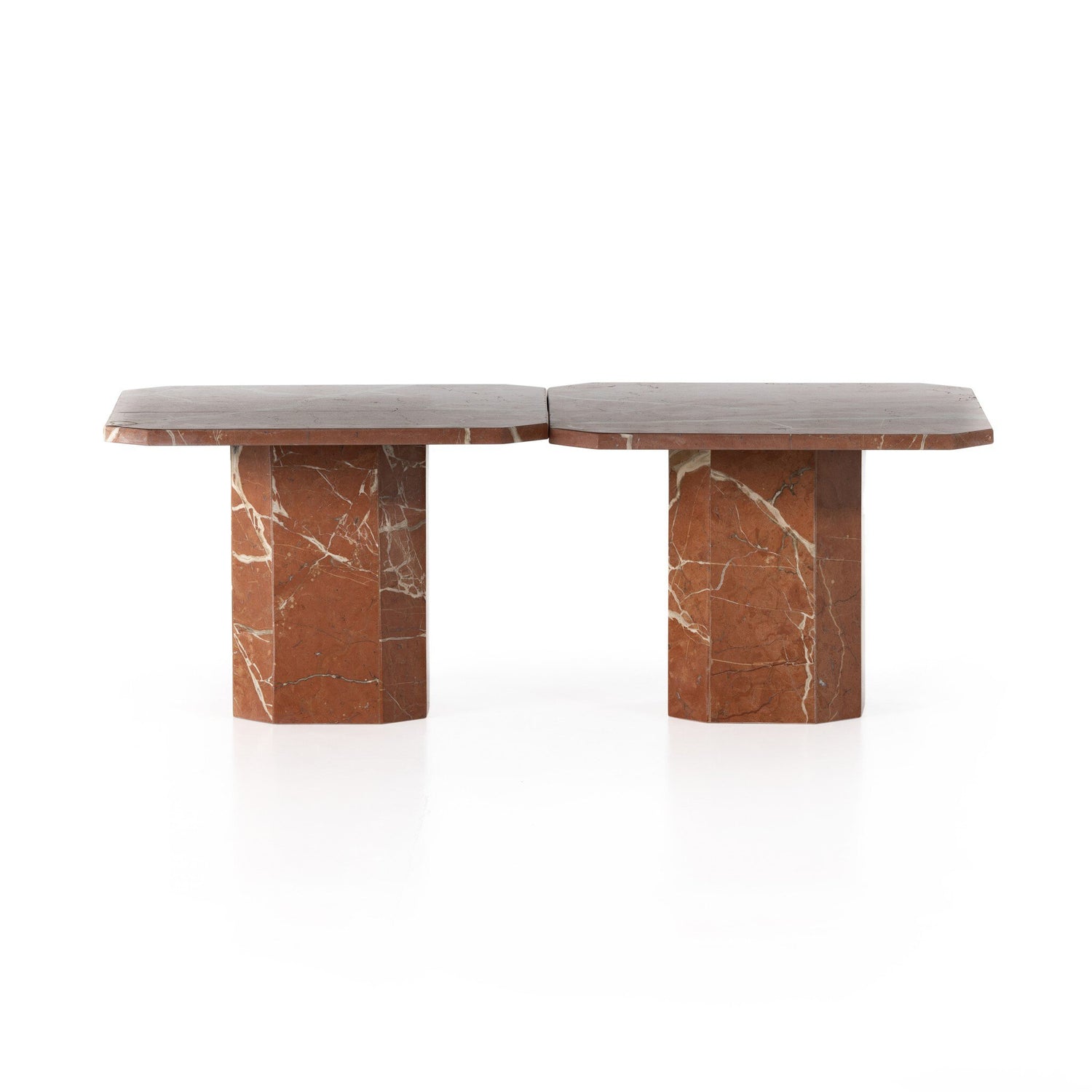 Edina Coffee Table-Small Tables in Rusty Marble