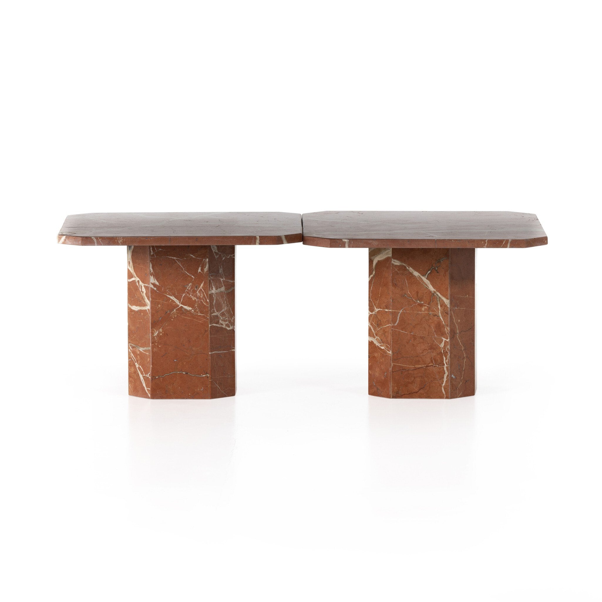 Edina Coffee Table-Small Tables in Rusty Marble