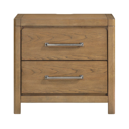 Charlotte Light Brown Storage Platform Queen Bed, Dresser, Mirror, and Nightstand from Homelegance - Luna Furniture