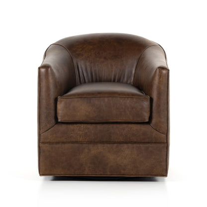 Quinton Swivel Chair in Arvada Cigar