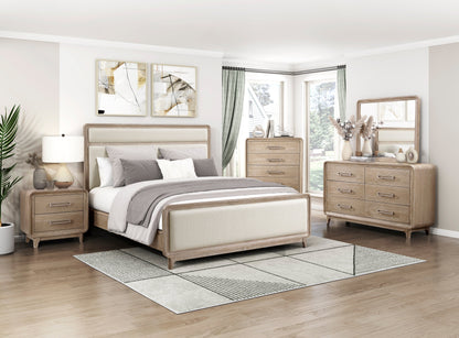 Wilshire Natural King Upholstered Bed from Homelegance - Luna Furniture