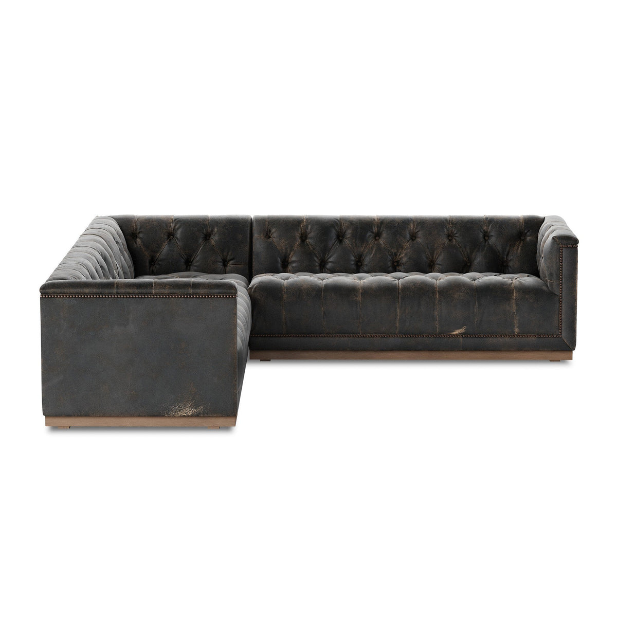 Maxx 3-Piece Sectional in Destroyed Black
