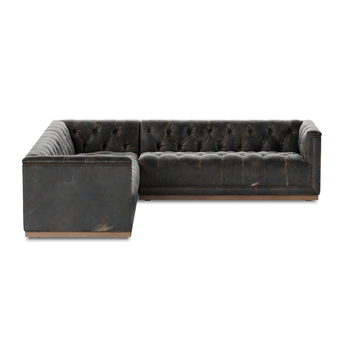 Maxx 3-Piece Sectional in Destroyed Black
