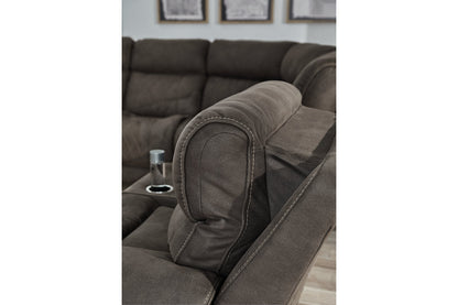 Hoopster Gunmetal 6-Piece Power Reclining Sectional from Ashley - Luna Furniture