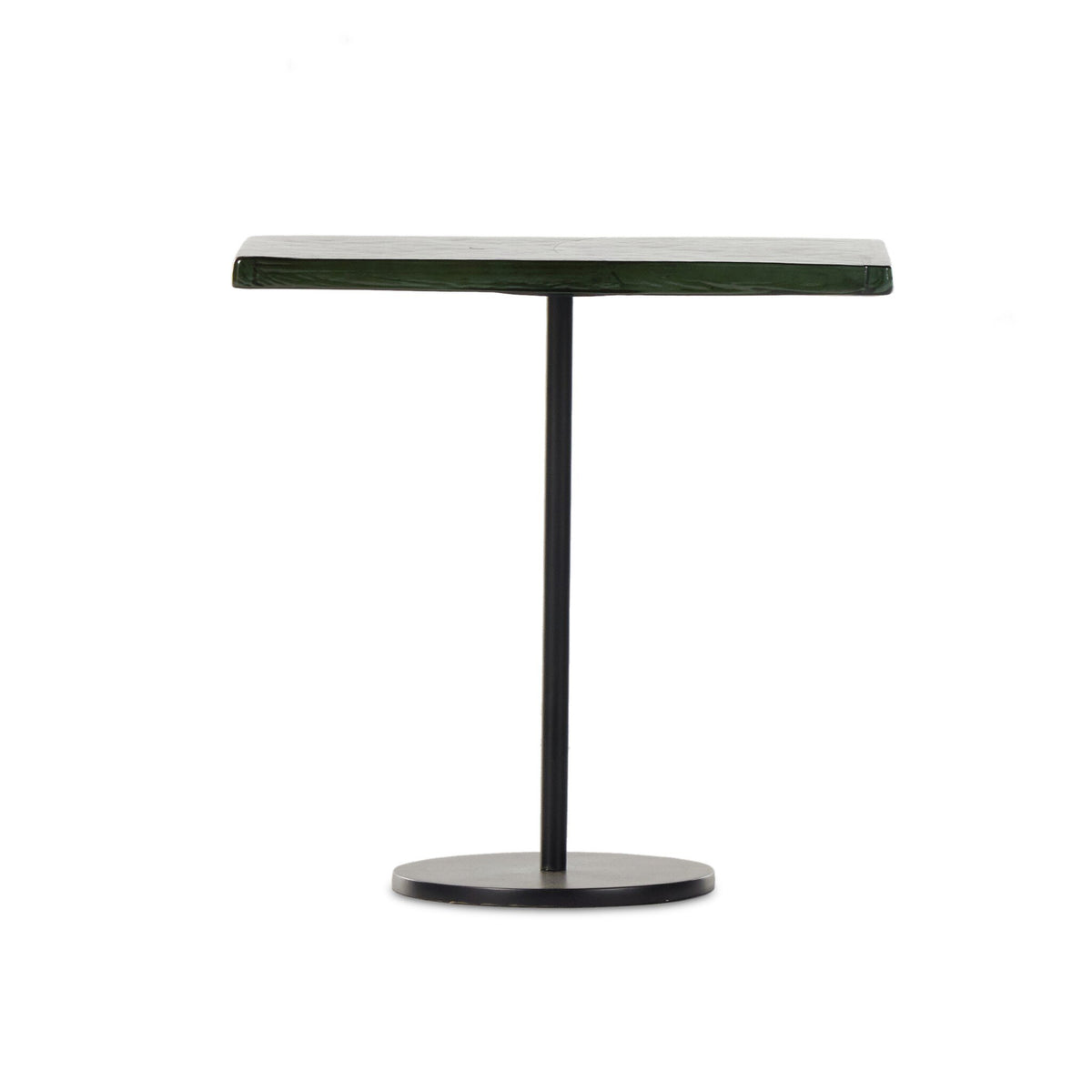 Zevon End Table in Moss Cast Glass