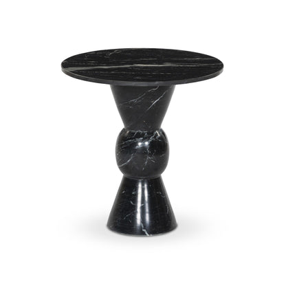 Fox End Table in Black Marble