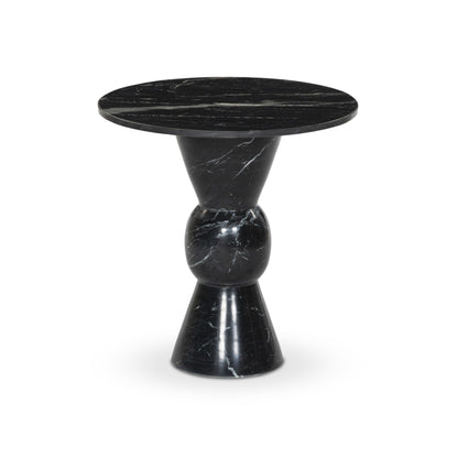 Fox End Table in Black Marble