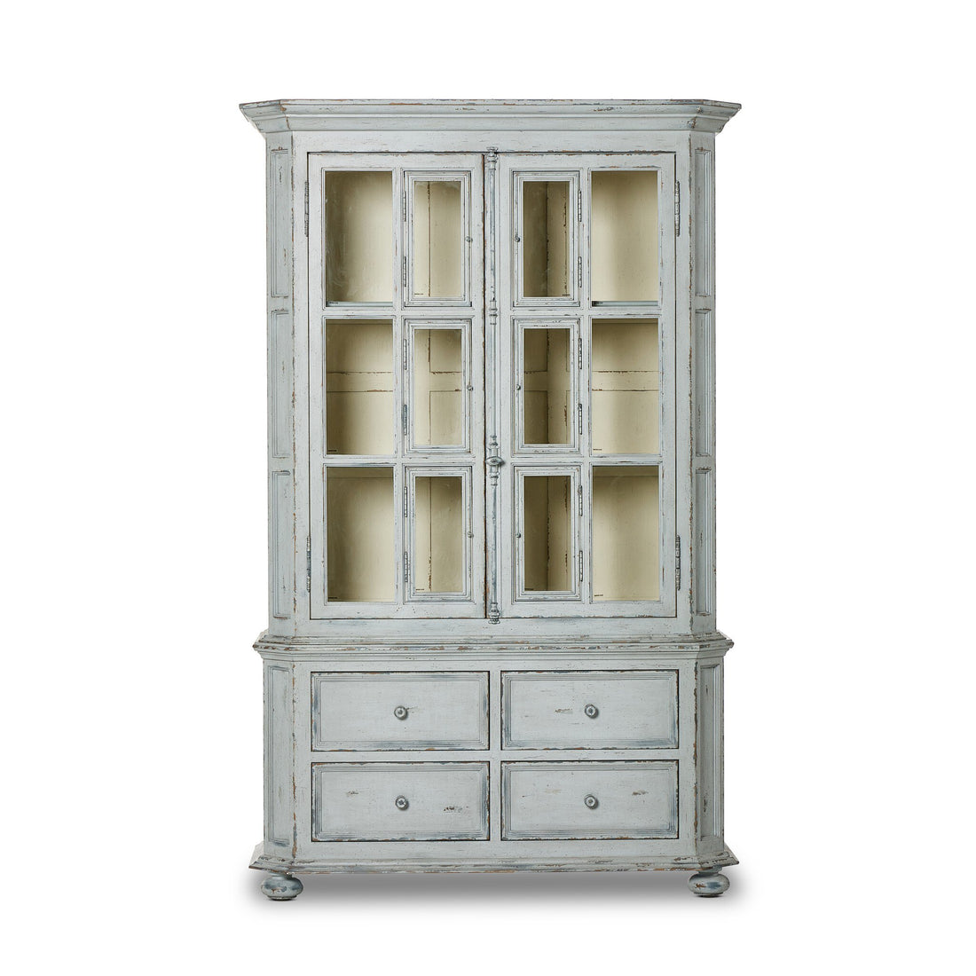 The "You Will Need A Lot Of Hinges" Cabinet in Distressed Grey Blue