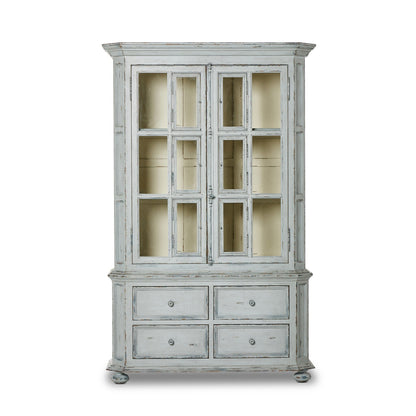 The "You Will Need A Lot Of Hinges" Cabinet in Distressed Grey Blue