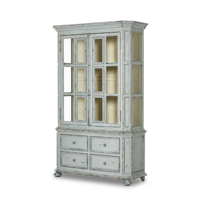 The "You Will Need A Lot Of Hinges" Cabinet in Distressed Grey Blue