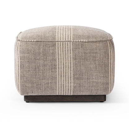 Sinclair Square Ottoman-21" in Manchester Flint