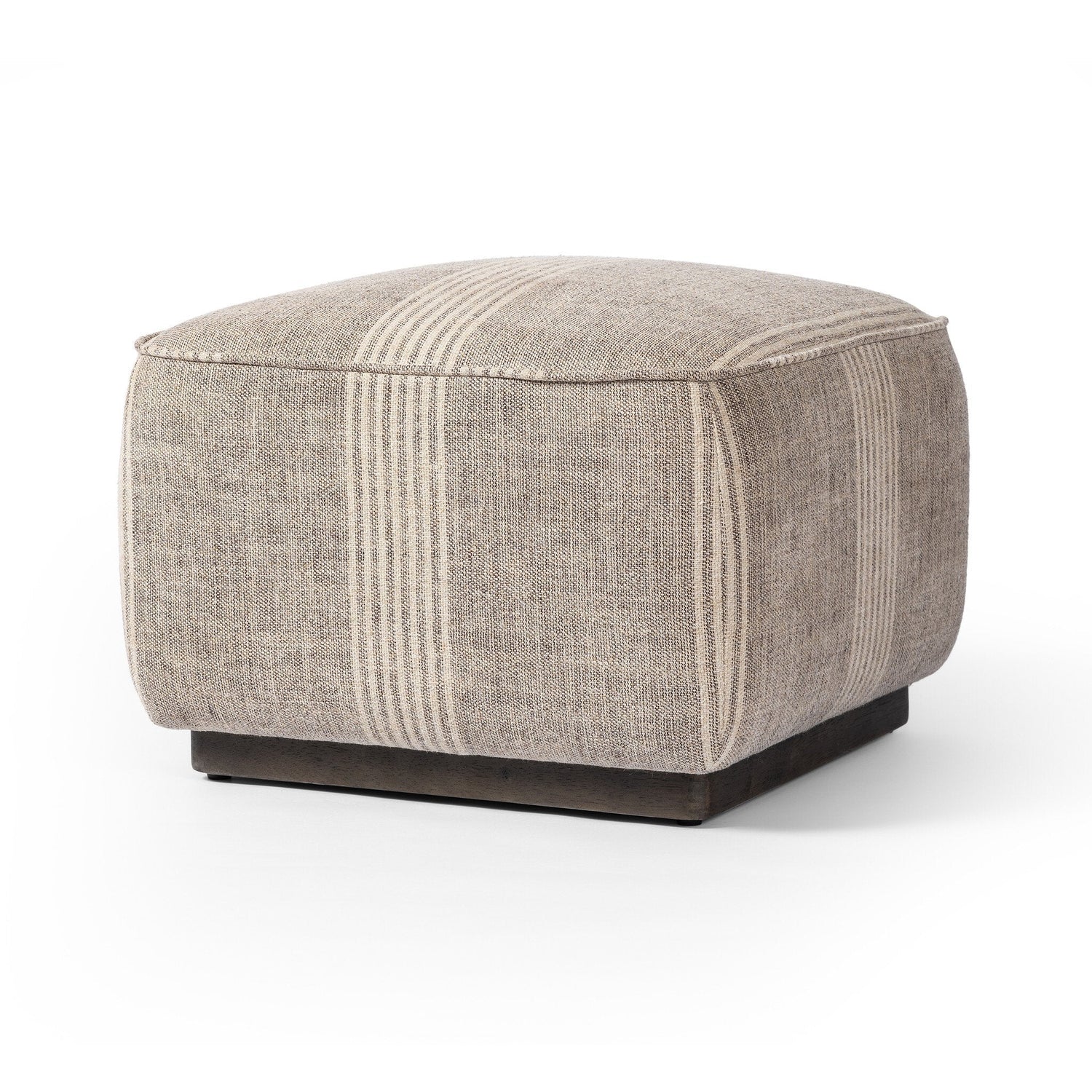 Sinclair Square Ottoman-21" in Manchester Flint