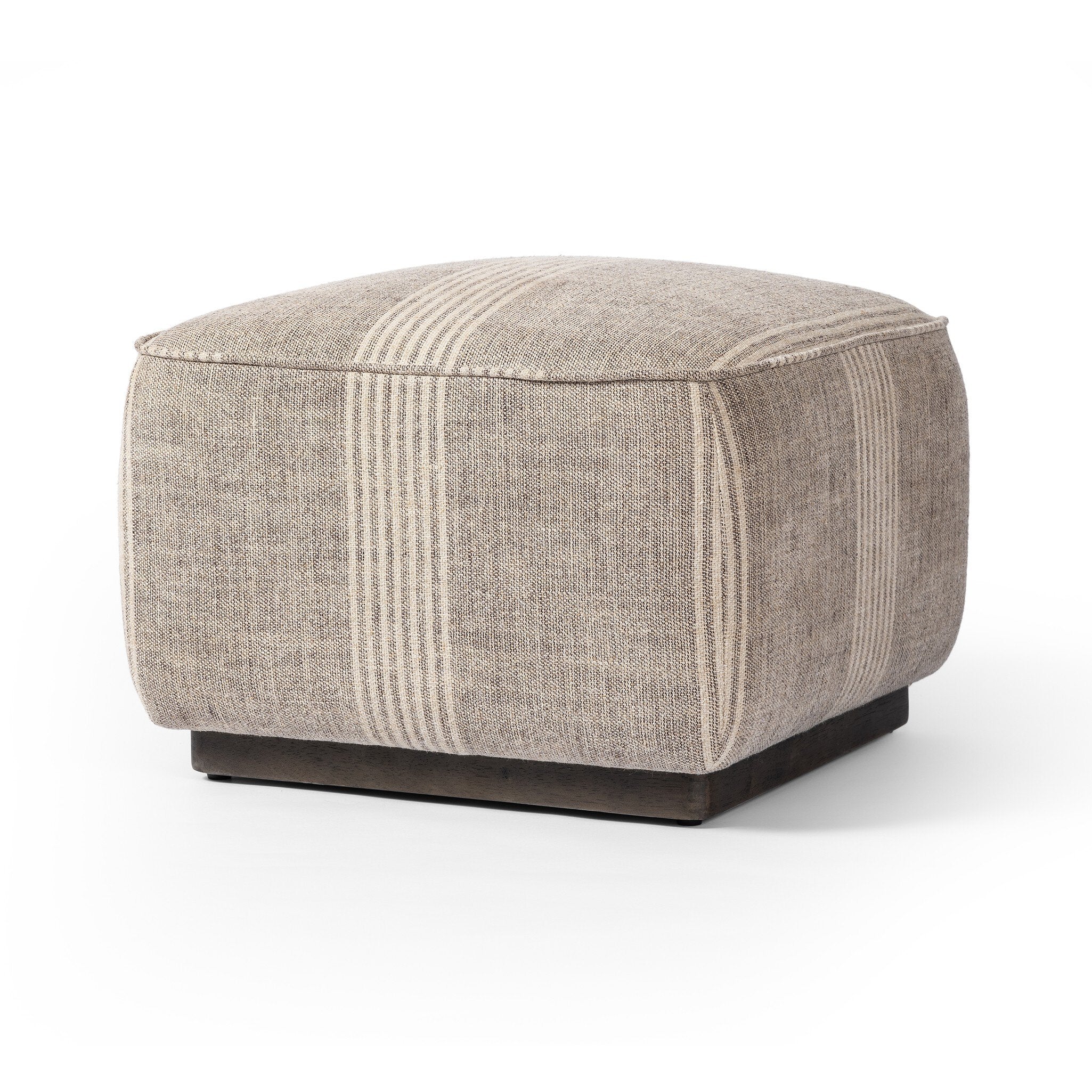 Sinclair Square Ottoman-21" in Manchester Flint