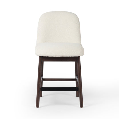 Sora Armless Bar + Counter Stool in FIQA Boucle Cream
