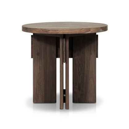 Railay Outdoor End Table in Stained Toasted Brown-FSC