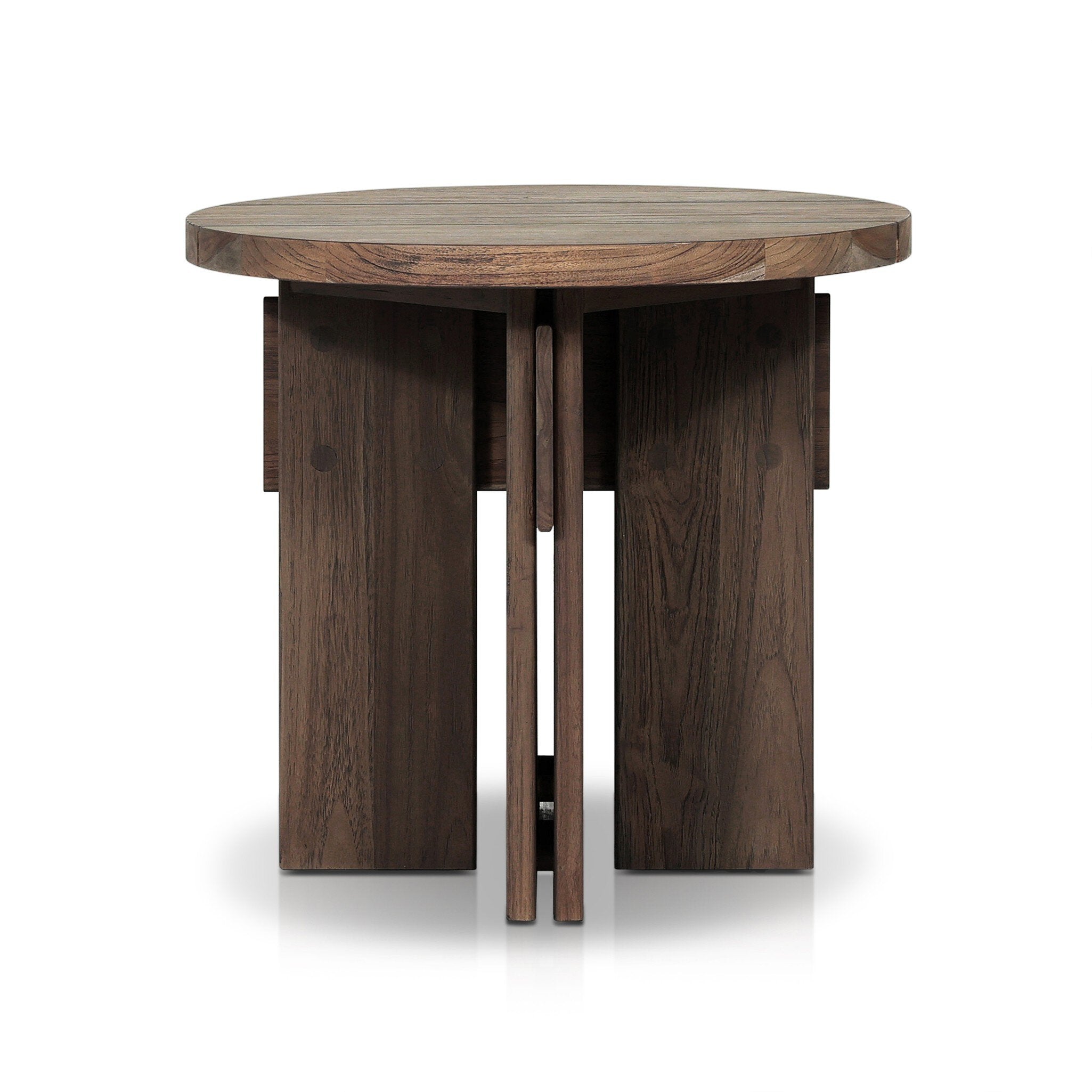 Railay Outdoor End Table in Stained Toasted Brown-FSC