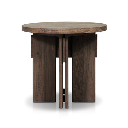 Railay Outdoor End Table in Stained Toasted Brown-FSC