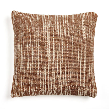 Handwoven Stripe Wool Pillow in Natural Wool