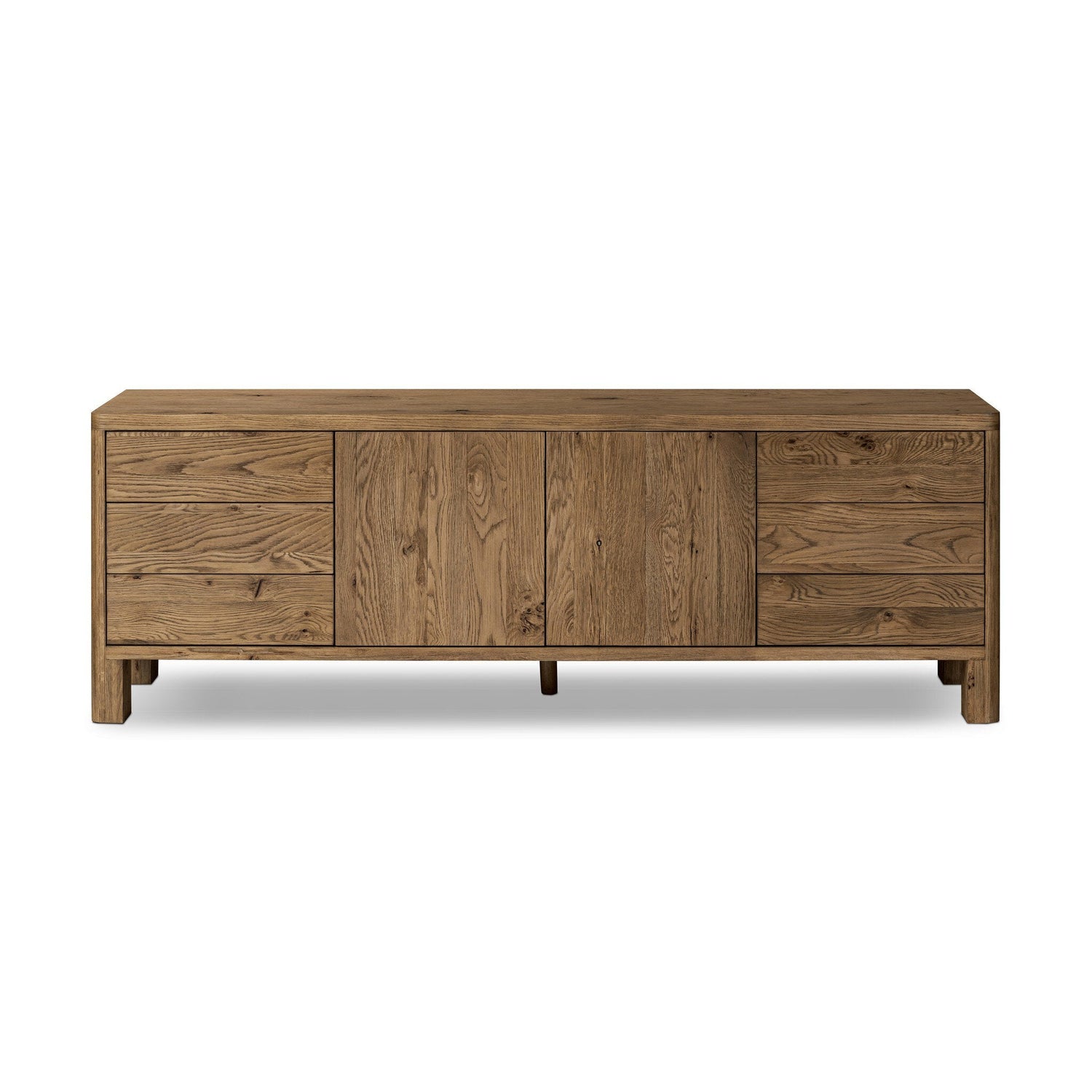 Noeline Media Console in Resawn Worn Oak