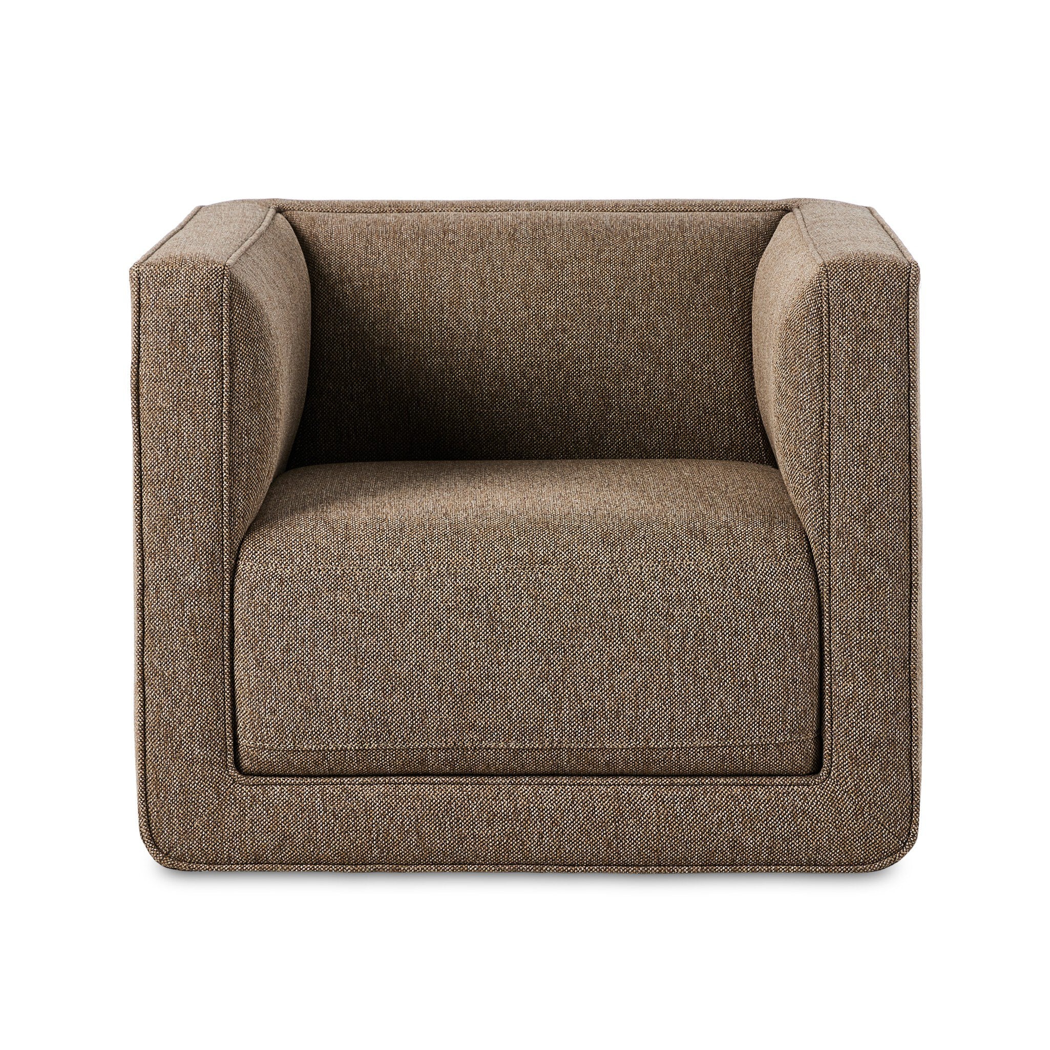 Phillip Swivel Chair in Delta Tweed