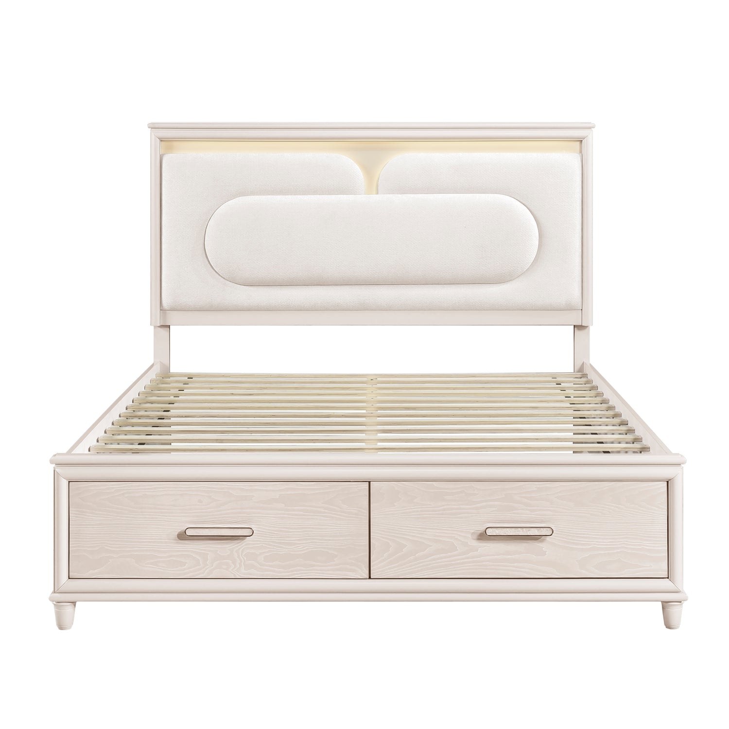 2451-1* (4) Queen Platform Bed with Footboard Storage - 2451-1*