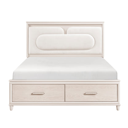 2451-1* (4) Queen Platform Bed with Footboard Storage - 2451-1*