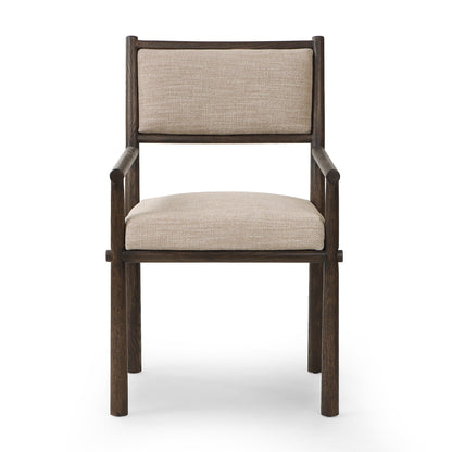 Akiro Dining Armchair in Laken Stone