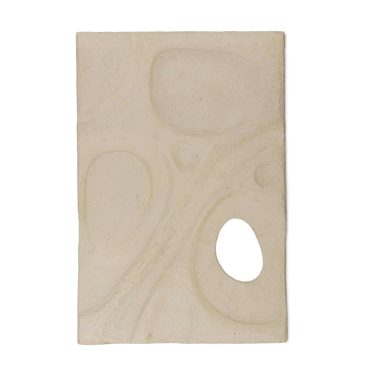 Organic Relief Sculpture in Natural Paper Mache