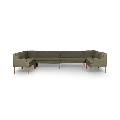 Aurelia Dining Banquette U Shape in Broadway Olive