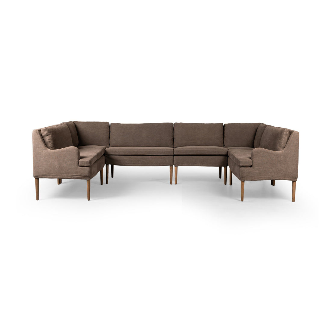 Aurelia Dining Banquette U Shape in Broadway Coffee