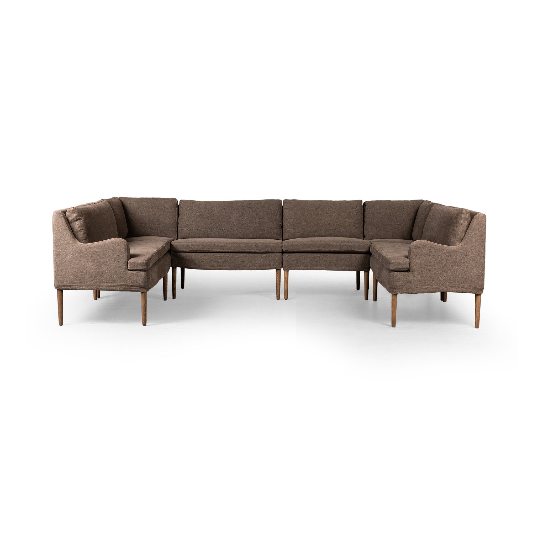 Aurelia Dining Banquette U Shape in Broadway Coffee