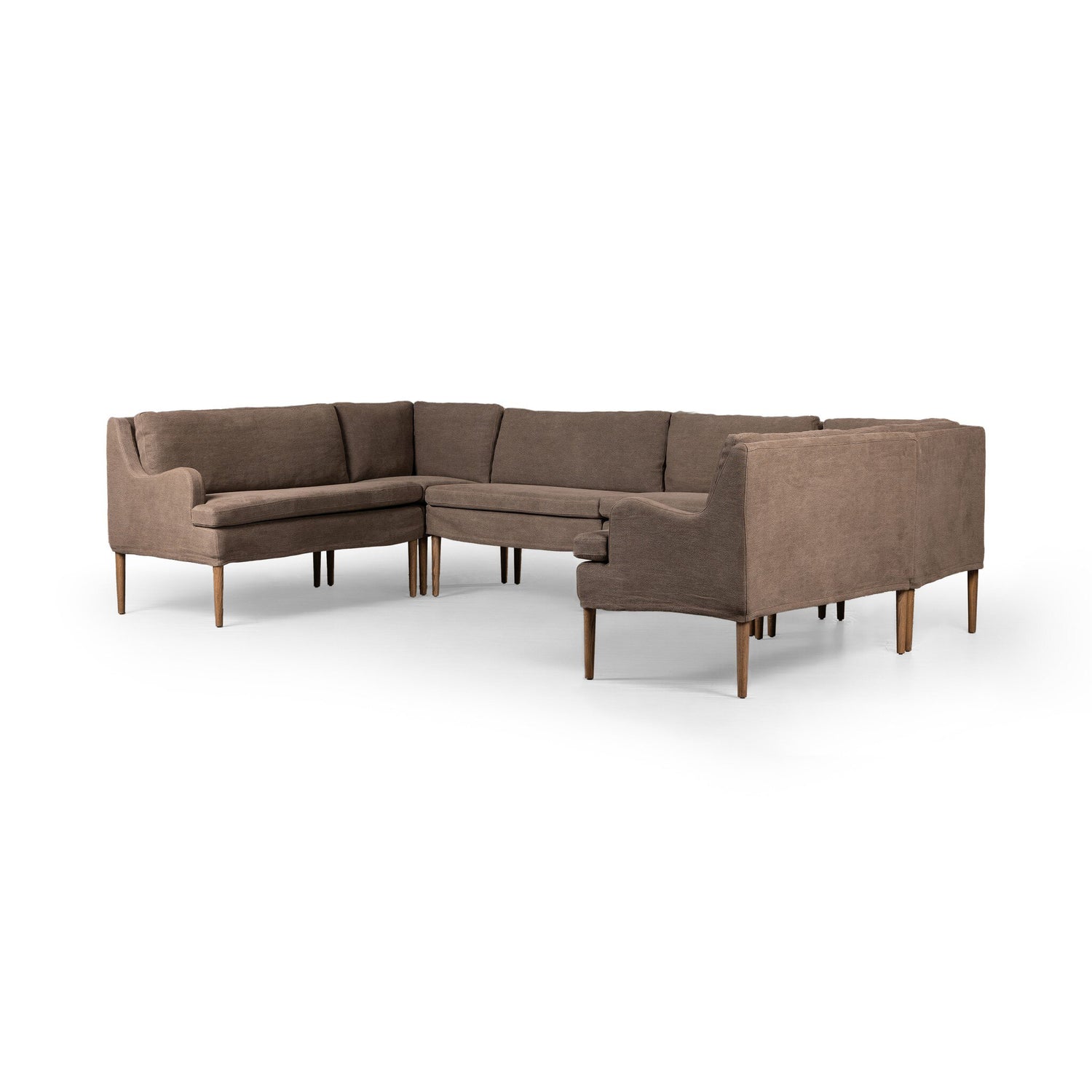 Aurelia Dining Banquette U Shape in Broadway Coffee