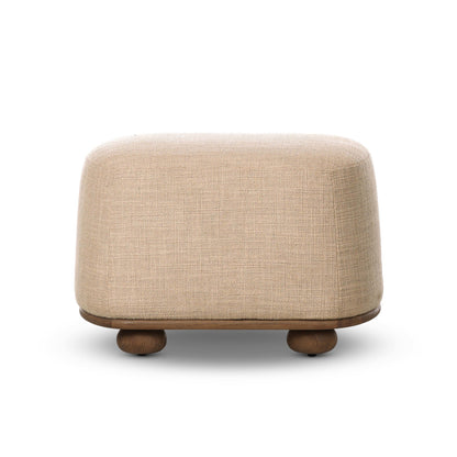 Bilbury Oval Ottoman in Saxon Sand