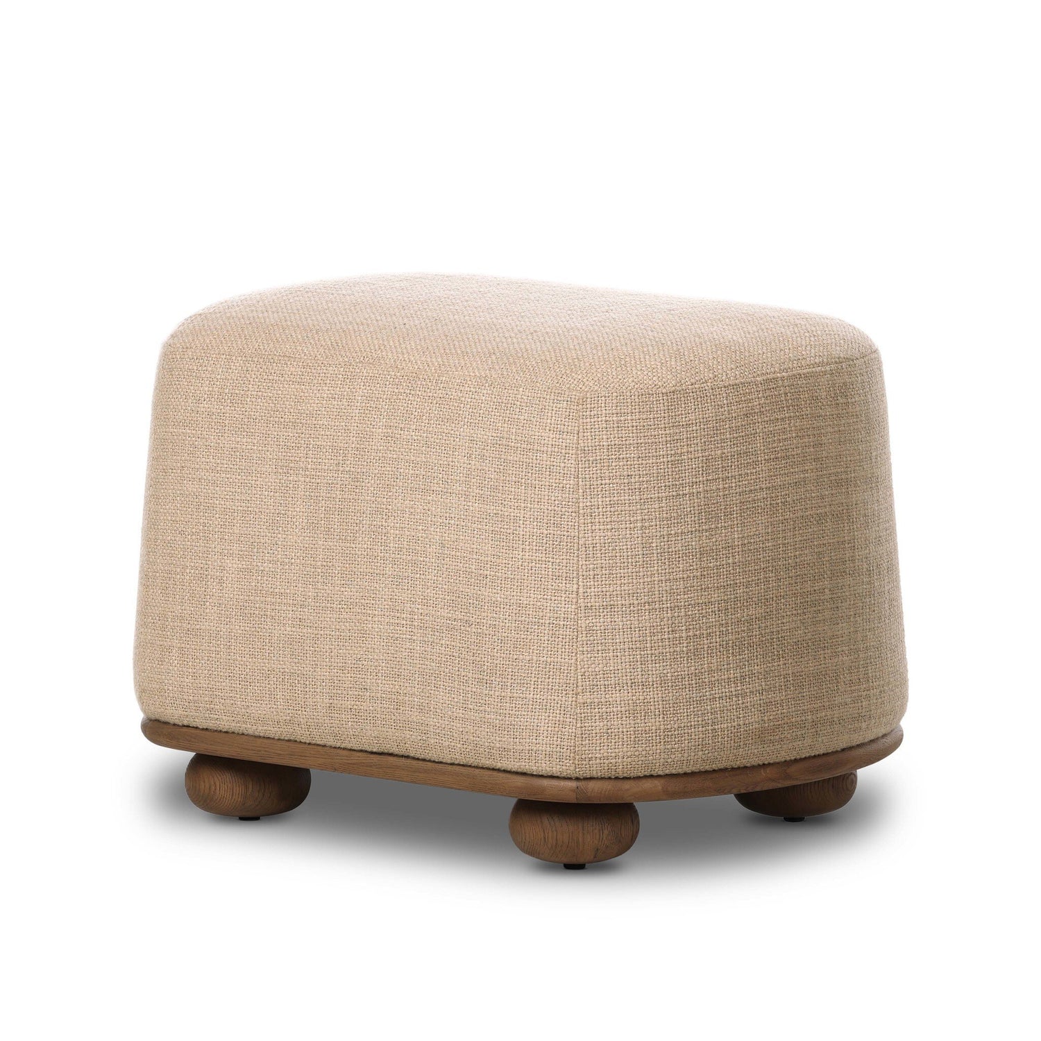 Bilbury Oval Ottoman in Saxon Sand