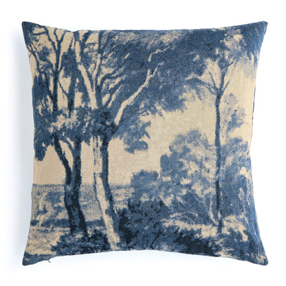Toile Pillow in Toile Navy