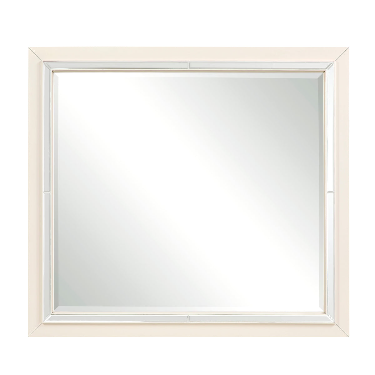 Alabaster Light Gray Bedroom Mirror