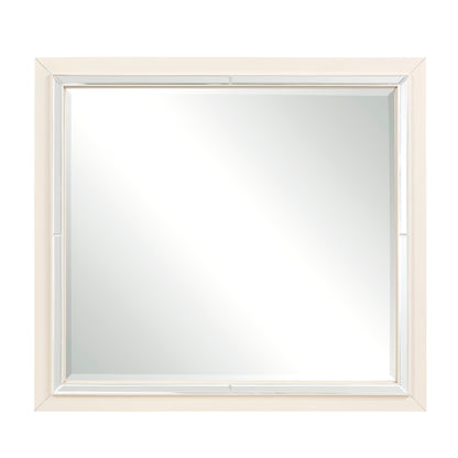 Alabaster Light Gray Bedroom Mirror