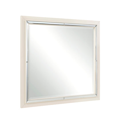 Alabaster Light Gray Bedroom Mirror