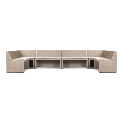Senna Outdoor Dining Banquette U-Shape in Vintage White