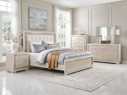 Alabaster Light Gray/Cream Bedroom Set