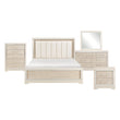 Alabaster Light Gray/Cream 5-Piece Queen Bedroom Set